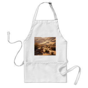 Woestijnlandschap bij zonsondergang standaard schort