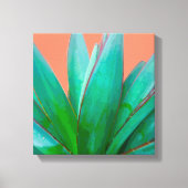 Woestijnlandschap Botanisch Groen Agave Canvas Afdruk (Voorkant)