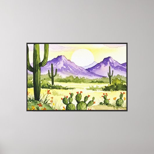 Woestijnlandschap Canvas Afdruk (Voorkant)