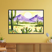 Woestijnlandschap Canvas Afdruk (Insitu (Woonkamer))