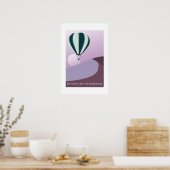 Woestijnlandschap Groen en Paarse Kunst Poster (Keuken)