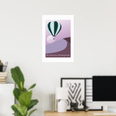 Woestijnlandschap Groen en Paarse Kunst Poster (Thuiskantoor)