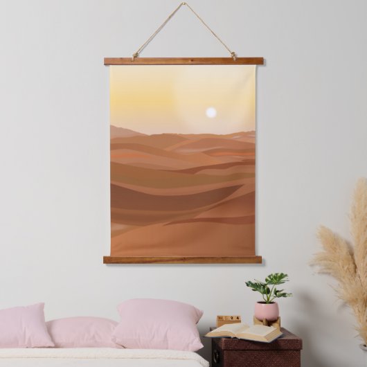Woestijnlandschap hangend tapijt hangend wandkleed (Slaapkamer)