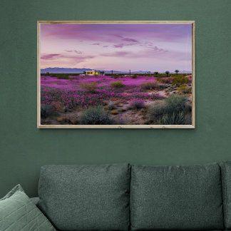 Woestijnlandschap in Bloom AI Art | Fottorealistis Poster
