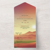 Woestijnlandschap in één uitnodiging (Binnen)