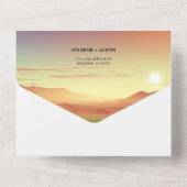 Woestijnlandschap in één uitnodiging (Achterkant)