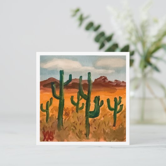 Woestijnlandschap Kaart (Staand voorkant)