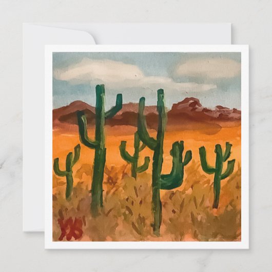 Woestijnlandschap Kaart (Voorkant)