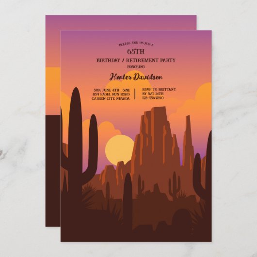 Woestijnlandschap Kaart (Voorkant / Achterkant)