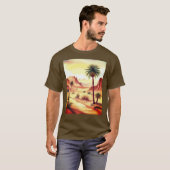 Woestijnlandschap met dadelpalmen t-shirt (Voorkant volledig)