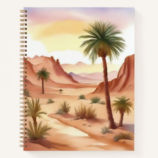 Woestijnlandschap met Date Palms Journal Notitieboek (Voorkant)