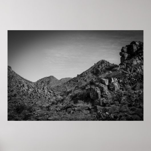 woestijnlandschap met graffiti poster (Voorkant)