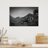 woestijnlandschap met graffiti poster (Keuken)