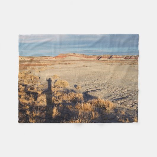 Woestijnlandschap met Waving Shadow Foto Fleece Deken (Voorkant (Horizontaal))