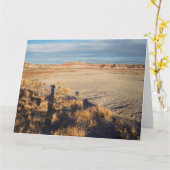 Woestijnlandschap met Waving Shadow Foto Kaart (Gele Bloem)