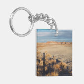 Woestijnlandschap met Waving Shadow Foto Sleutelhanger (Voorkant Links)