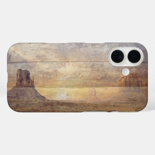 Woestijnlandschap Monument Valley En Bewolkte Luch Case-Mate iPhone Case (Achterkant (horizontaal))