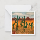 Woestijnlandschap Notitiekaartje (Voorkant)