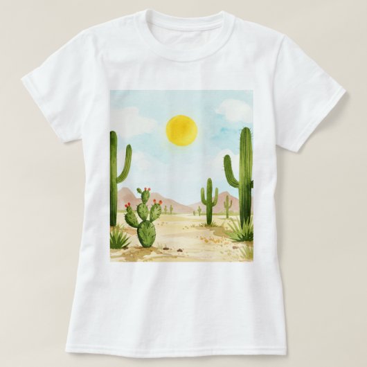 Woestijnlandschap T-shirt (Design voorkant)