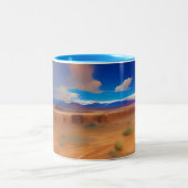 Woestijnlandschap Utah Tweekleurige Koffiemok (Center)