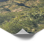  woestijnlandschap van Arizona Saguaro Cactus Poster (Hoek)