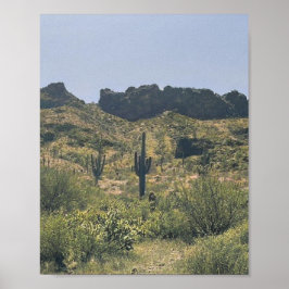 woestijnlandschap van Arizona Saguaro Cactus Poster