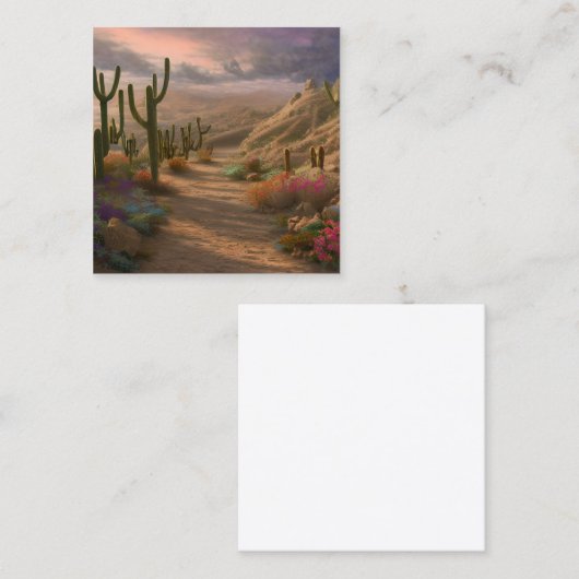 Woestijnlandschap Vierkante Visitekaartje (Voorkant / Achterkant)