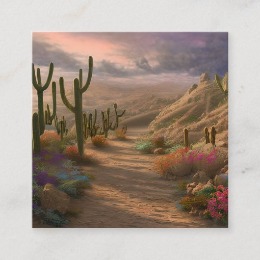 Woestijnlandschap Vierkante Visitekaartje (Voorkant)