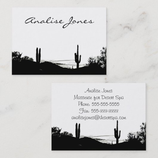 Woestijnlandschap Visitekaartje (Voorkant / Achterkant)