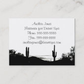 Woestijnlandschap Visitekaartje (Achterkant)