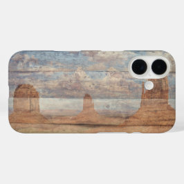 Woestijnlandschap Zandstenen Heuvels En Hemelse Lu iPhone 16 Hoesje