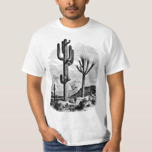 Woestijnlandschapscactus  inkttekening t-shirt
