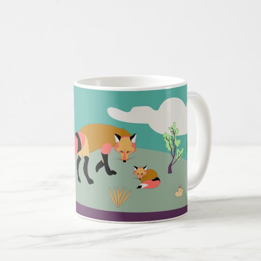 Woestijnleven: vos en kits mok (Voorkant rechts)