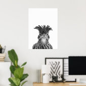 Woestijnloopvogel Vogel Portret Poster (Thuiskantoor)