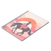 Woestijnlucht met cowgirl op haar paard notitieboek (Linkerzijde)