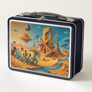 Woestijnluchtspiegeling Oker Oranje Teal Blauw