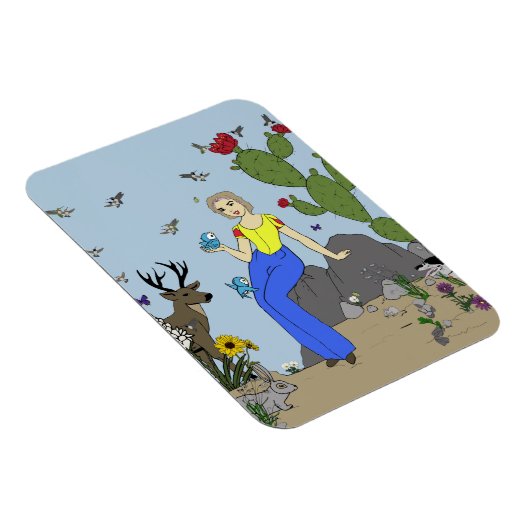 Woestijnmeisje en diermagnet magneet (Rechterzijde)