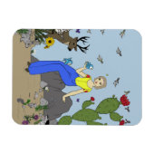 Woestijnmeisje en diermagnet magneet (Horizontaal)