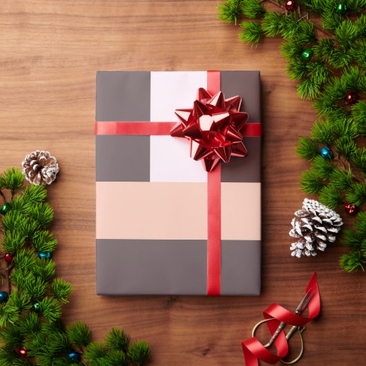 Woestijnmokka geometrisch inpakpapier (Feestdagen Geschenken)