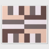 Woestijnmokka geometrisch inpakpapier (Vlak)