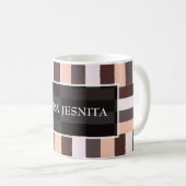 Woestijnmokka geometrisch koffiemok (Voorkant rechts)