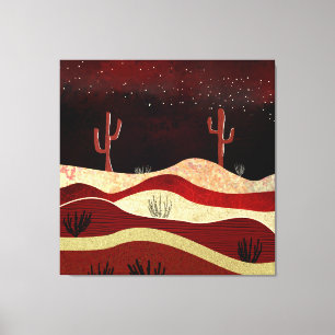 Woestijnnacht Canvas Afdruk