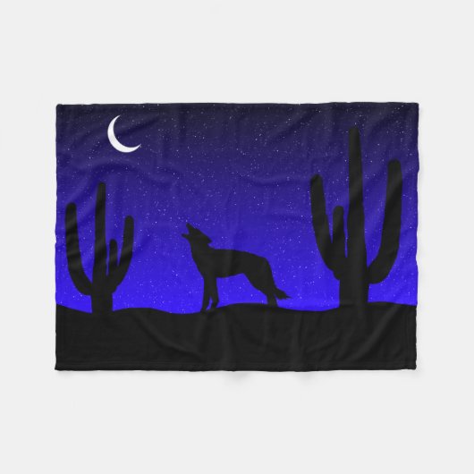 Woestijnnacht Fleece Deken (Voorkant (Horizontaal))