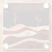 Woestijnnacht Glazen Onderzetter (Achterkant)