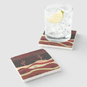 Woestijnnacht Stenen Onderzetter (Zijkant)