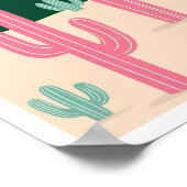 Woestijnoase: een kleurrijke cactus droom poster (Hoek)