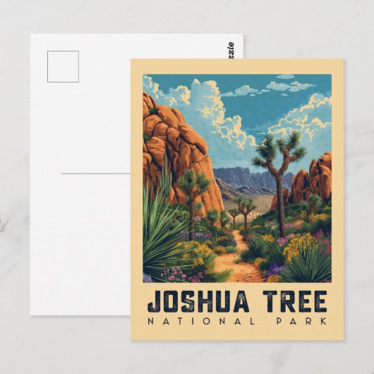 Woestijnoase: Joshua Tree National Park Briefkaart (Voorkant / Achterkant)