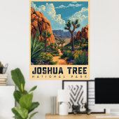 Woestijnoase: Joshua Tree National Park Poster (Thuiskantoor)