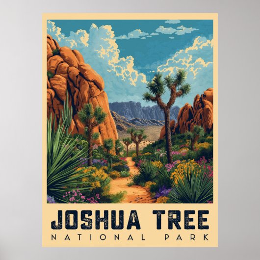 Woestijnoase: Joshua Tree National Park Poster (Voorkant)