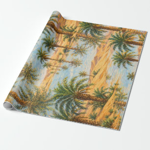 Woestijnoase Palmboom Luchtspiegeling Cadeaupapier